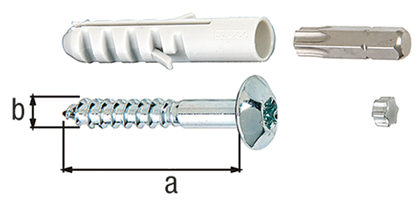 Schraubenset verz. Ø7x50 mm (4 Stück)