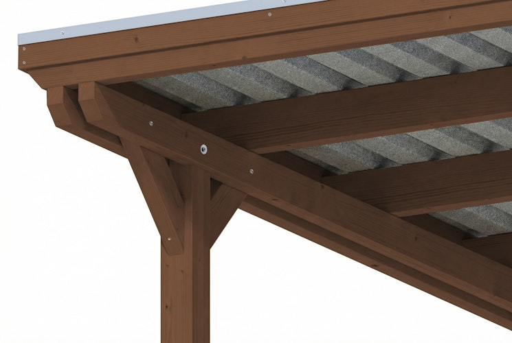 Skan Holz Emsland - Flachdach Caravan-Carport aus Leimholz Breite 402 cm