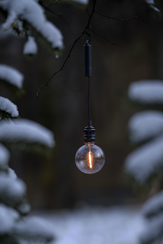 Konstsmide Weihnachtsbeleuchtung LED Akku Kabelleuchte bernsteinfarben batteriebetrieben