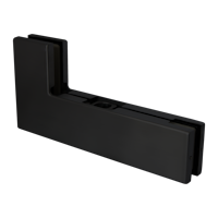 Griffwerk Pivot PT40- schwarz matt Eckbeschlag oben inkl. Drehpunkt, 8-12mm