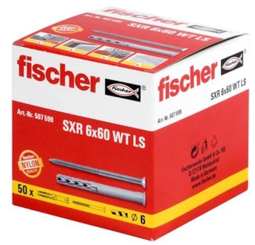 FISCHER Langschaftdübel SXR 6X60WT LS (50 Stück)