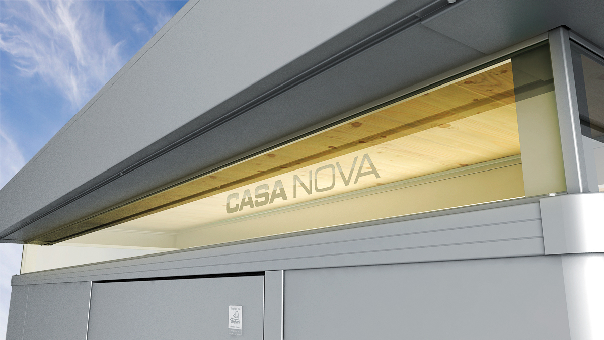 Biohort Acrylglas-Lichtband doppelglasig für CasaNova Metall Gartenhaus-400 x 200 cm (Gr. 6)