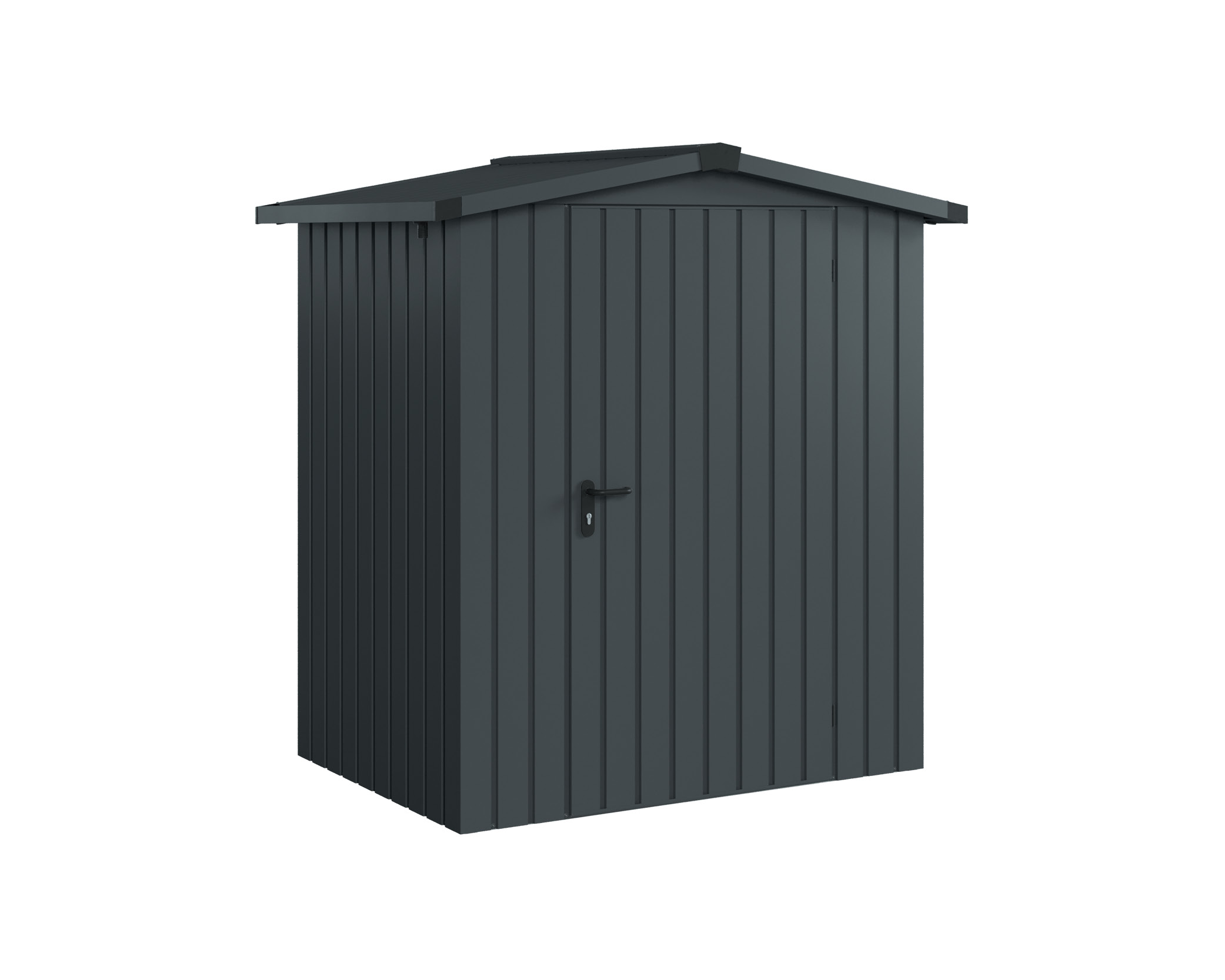 Hörmann Metall-Gerätehaus EcoStar EuroLine mit Satteldach B 166 x T 118 cm (ESD 1), Motiv Modern (mit schmalen Lamellen)...