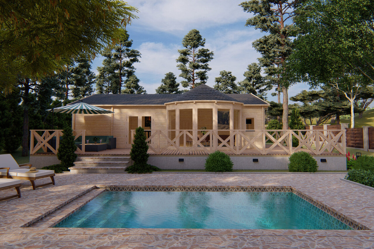 Wolff Finnhaus Ferienhaus Alesund 91 - 68 mm