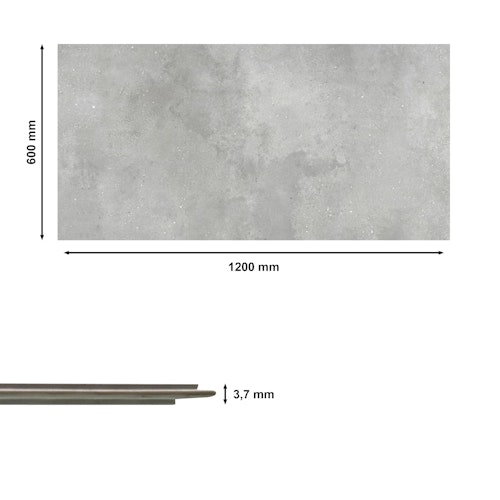 Revét Vinyl Wandfliese Concrete Matt 120 x 60 cm