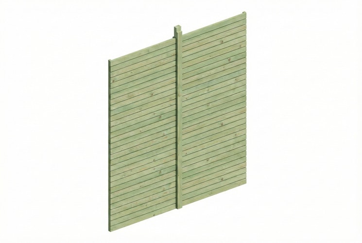 Skan Holz Carport Rückwand - Profilschalung (Friesland-Serie)