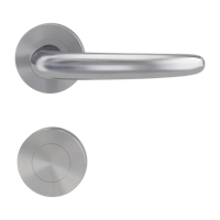 Griffwerk ULMER GRIFF PROF | DESIGN MANUFAKTUR Edelstahl matt -Rosettengarnitur -Schraubt. -BL TS 40-45mm