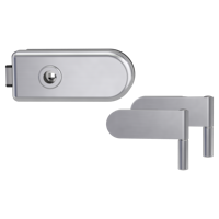 Griffwerk CLASSICO 1.0 -Edelstahl matt Ganzglastürbeschlagset -2-teiliger Bandsatz -ohne Griff -UV