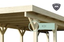 Karibu Carport Einzelcarport Eco 1/2 - kesseldruckimprägniert