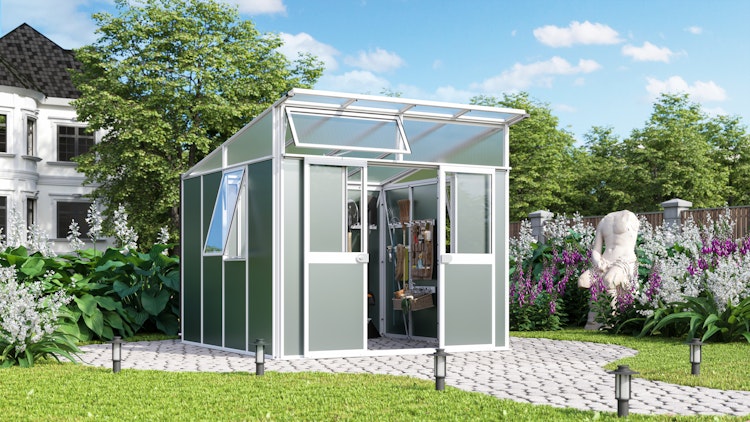 Vitavia Gerätehaus auf Gewächshausbasis Kosmos 7800/11500