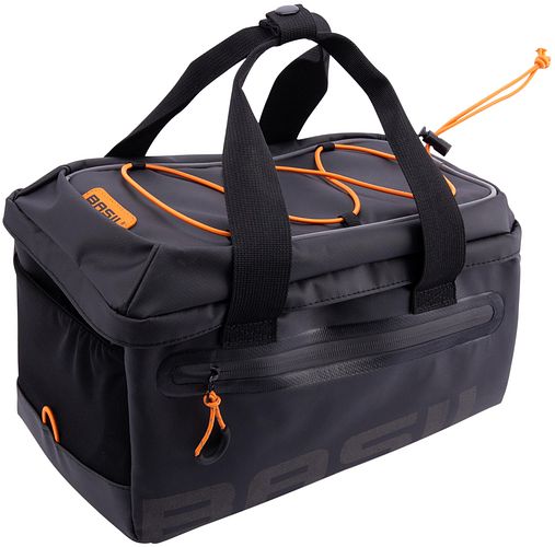 Basil Miles Gepäckträgertasche schwarz orange
