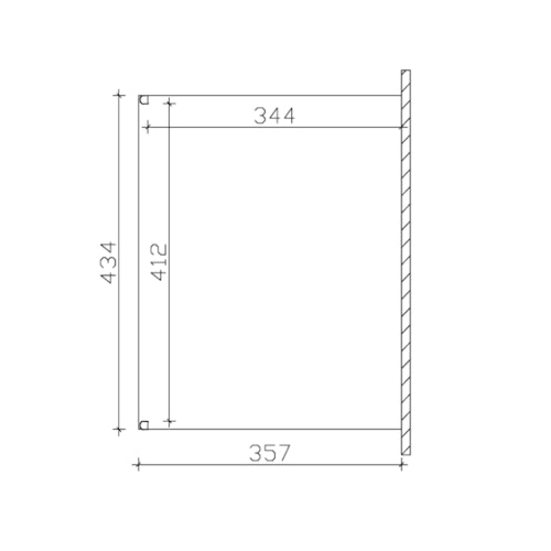 Skan Holz Aluminium Terrassenüberdachung Modena Breite 434 cm mit Echtglas-Dach