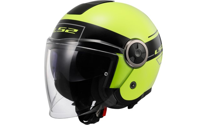 LS2 Jethelm OF620 Classy II M Schwarz / Neongelb Classic