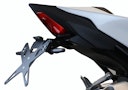 Vorschaubild PROTECH X-SHAPE Kennzeichenhalter SET mit Reflektor und Beleuchtung Alu & Stahl Schwarz für HONDA CBR650R, CB1000 Hornet / SP, CB650R