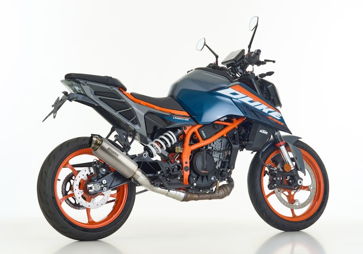 Shark Performance SLIP-ON Titan silber SRC 4 für HUSQVARNA Svartpilen 125,Vitpilen 125,KTM 125 Duke EURO5+  