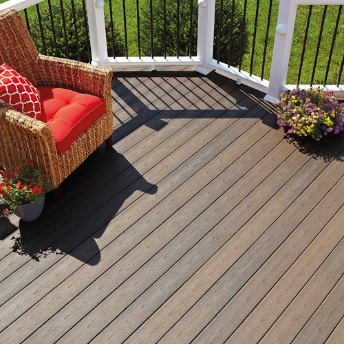 HANDMUSTER FIBERON Terrassendiele WPC Pro-Tec plus Latte