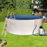 myPOOL Swimming Pool Poolset Safety mit Sandfilteranlage