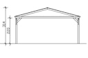 Vorschaubild Skan Holz Westerwald Design Doppelcarport aus Leimholz Breite 570 cm