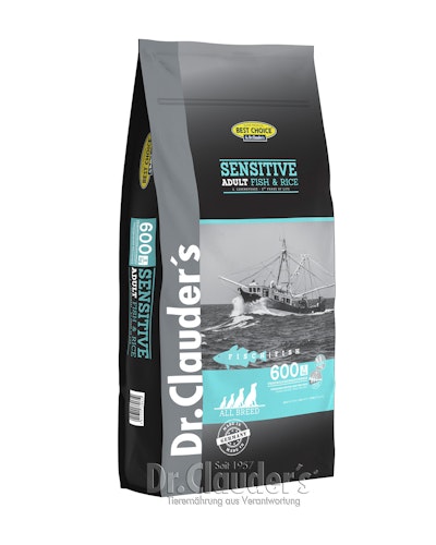 Dr. Clauder's Best Choice Lifecycle Sensitive Adult Fisch & Reis All Breed Hundetrockenfutter