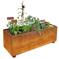 Badeko Hochbeet 200 cm in Edelrostoptik inkl. Zwischenboden (Sonderanfertigungen möglich)