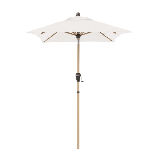 doppler Mittelmastschirm ALU WOOD 210 x 140 Auto-Tilt, Aluminium Esche-Optik / 100 % Polyester 180 g/m²