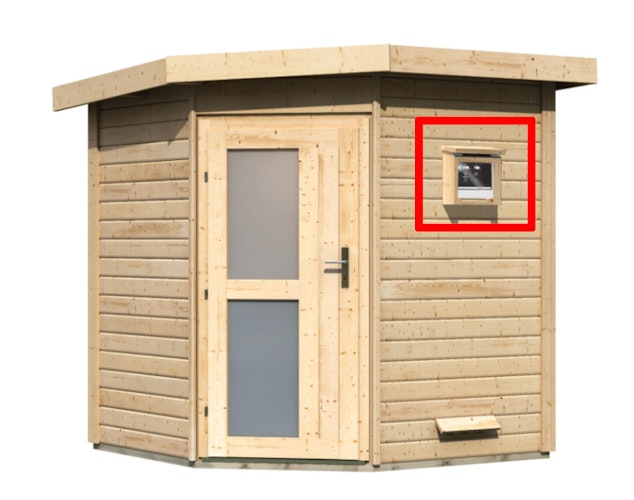 Karibu Steuergerätverkleidung Schutzkasten für Außenbereich 34 x 31,8 x 15,7 cm (B/H/T) naturbelassen