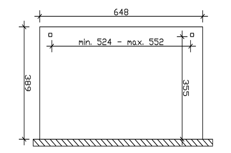 Skan Holz Terrassenüberdachungen Verona o. Mittelpfosten Breite 648 cm
