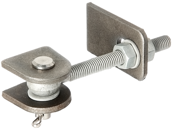 Alberts® Torband f.180° Öffn,kurz,Schrauben,etc.fvz.,Bolzen,etc.VA,z.Anschweißen,M12,VE1