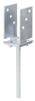 Alberts® U-Pfostenträger galvanisch verzinkt dickschichtpassiviert. 5x71-131x200 mm