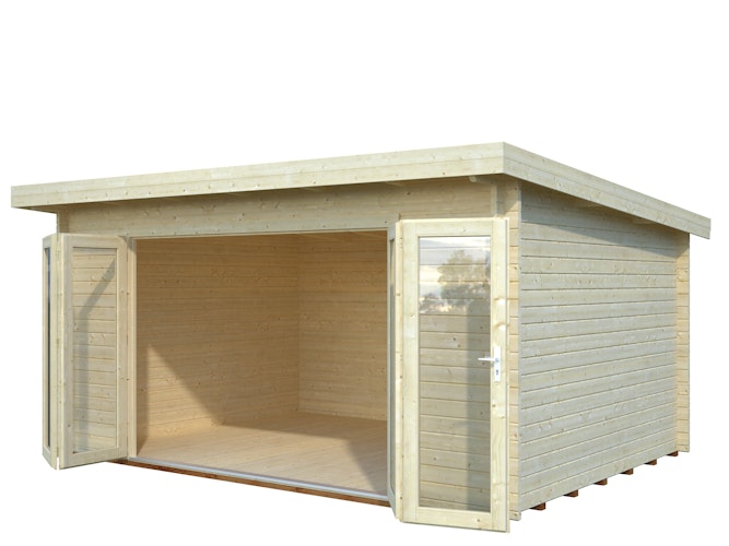 Palmako Gartenhaus Lea 14,2 m² mit Doppelfalttür - 44 mm