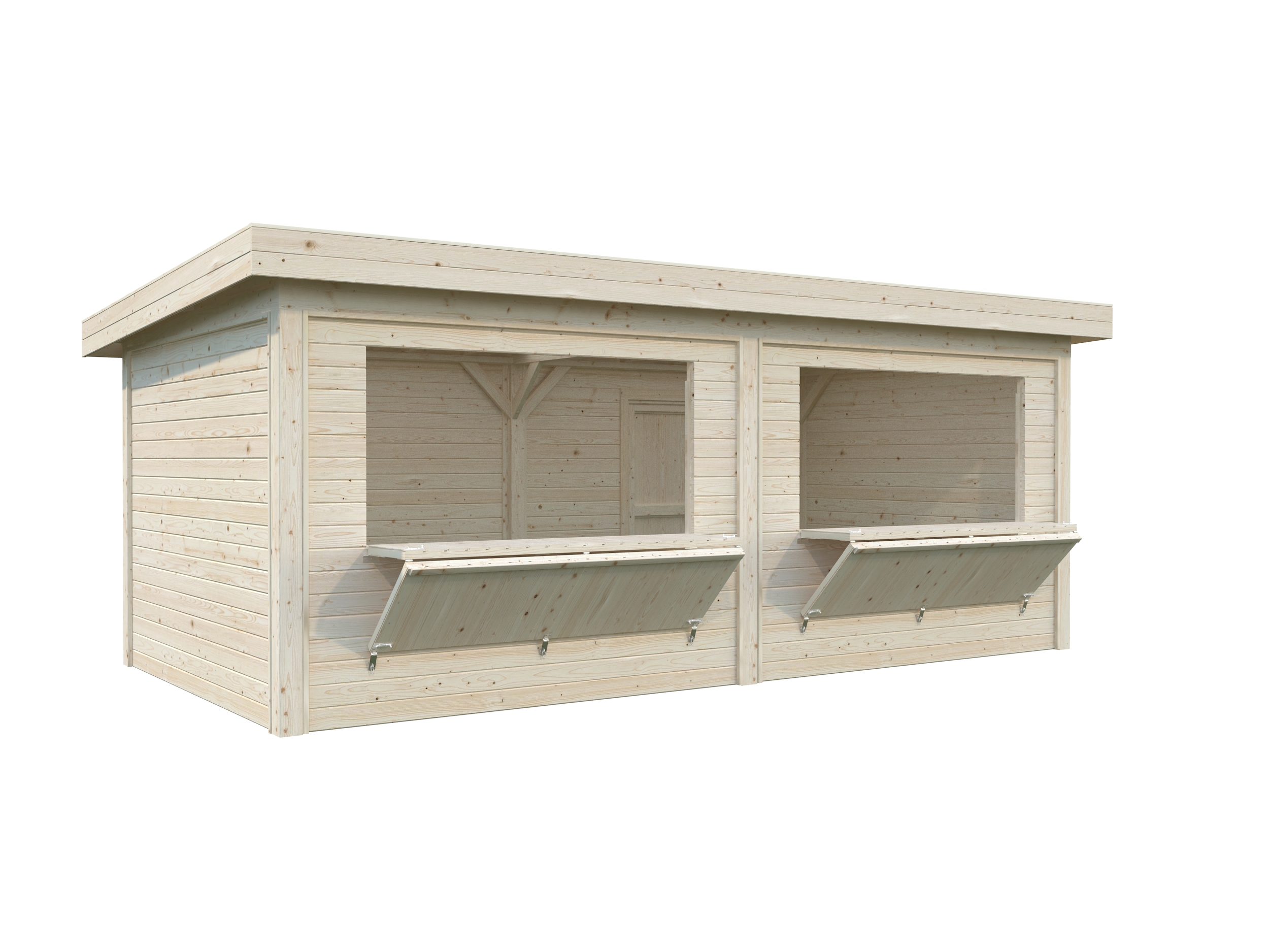 Palmako Marktstand Connect Lenna 16,6 m² SET 311 naturbelassen
