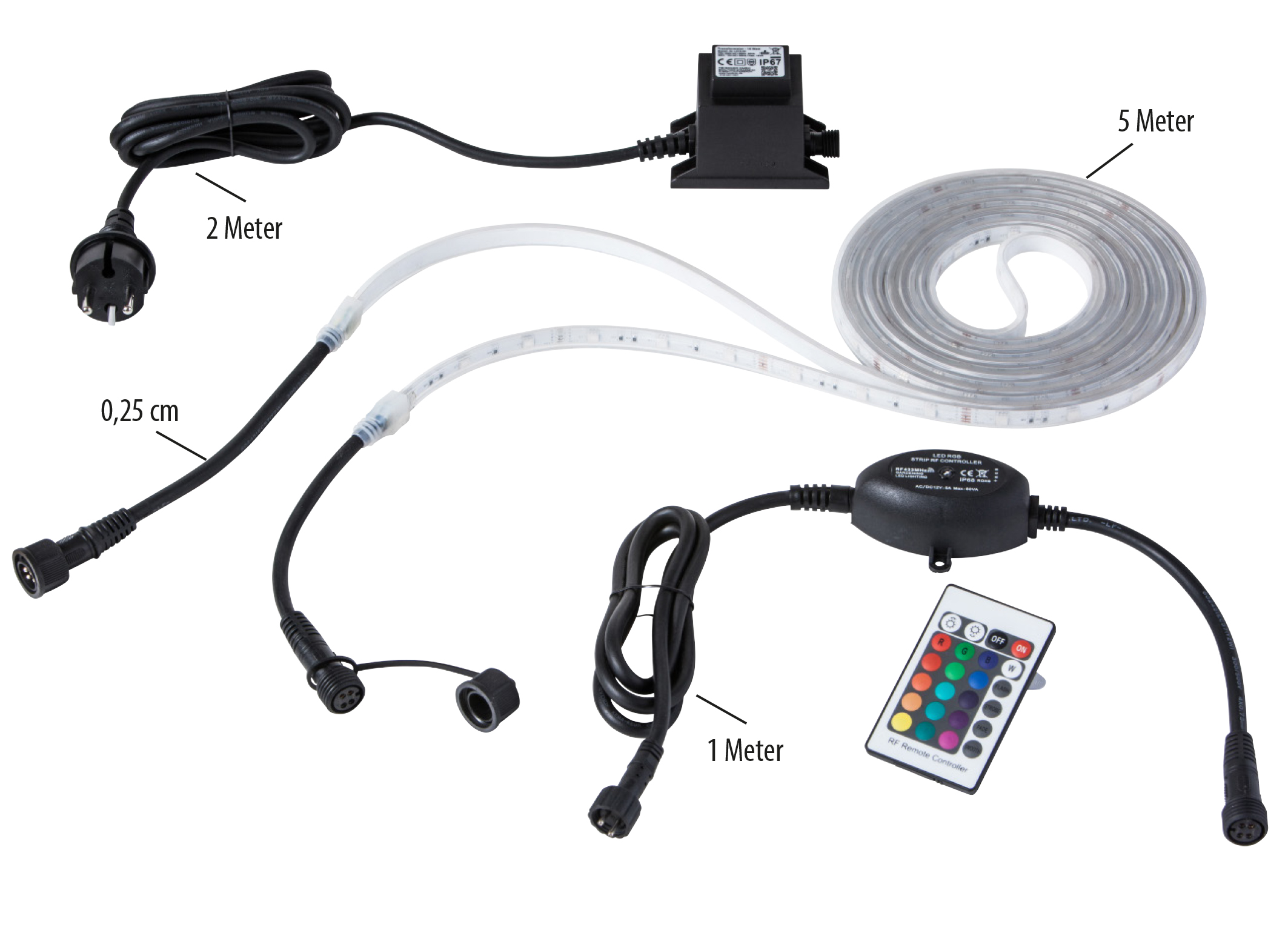 Heissner Unterwasser-LED-Band, RGB, 5m  (L126-T)