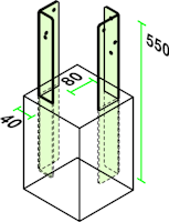 OSMO Pfostenanker zum Einbetonieren