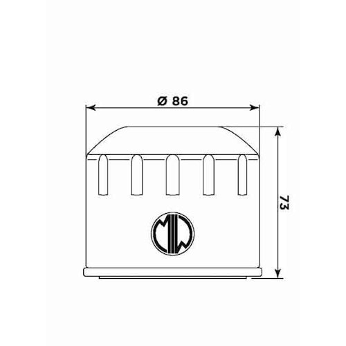 MIW Ölfilter BO14003 Filterpatrone 86 mm (OEM-Qualität)