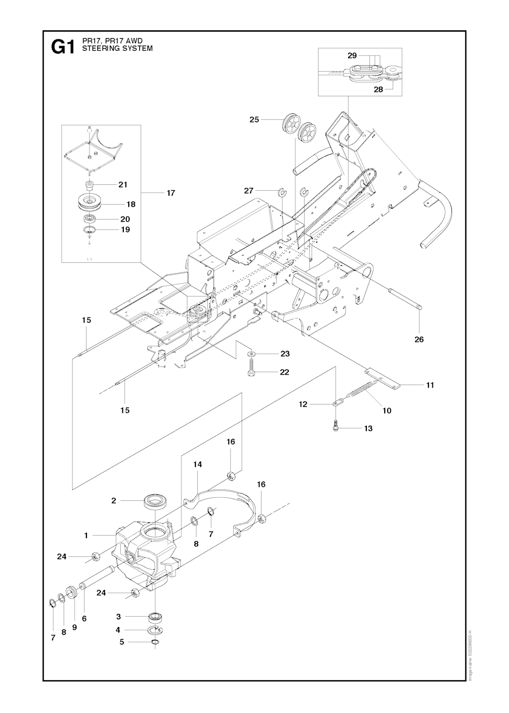 Explosionszeichnung Ersatzteile
