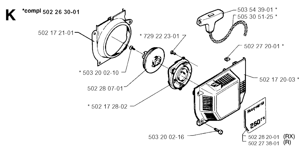 Explosionszeichnung Ersatzteile