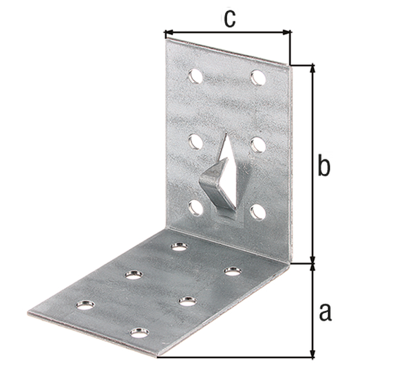 Lochplattenwinkel verz. 60x60x40x1,5 mm
