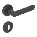 Vorschaubild NOVADOORS Türgriffgarnitur TD 384 rund, Klipptechnik Rosetten rund BB, WC