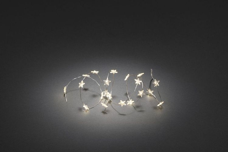 Konstsmide Weihnachtsbeleuchtung  LED Dekokette 20 transparente Sterne GL 133cm