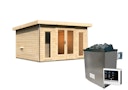 Vorschaubild Karibu Saunahaus Mainburg 2 mit Vorraum - 38 mm inkl. gratis 9 kW Bio-Saunaofen im Wert von 719 €