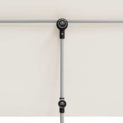 doppler Balkonblende ACTIVE 180 x 130, Stahl Silber / Polyester 180 g/m²