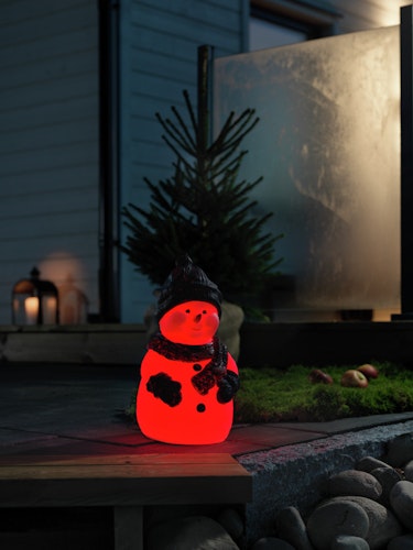 Konstsmide Weihnachtsbeleuchtung  LED Kunststoffschneemann 42,5 cm RGB