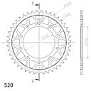 Vorschaubild Supersprox Stahl-Kettenrad 520 43Z (Schwarz)