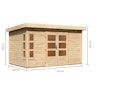 Vorschaubild Karibu Premium Gartenhaus Kastorf 6/7 mit Fensterecke - 28 mm