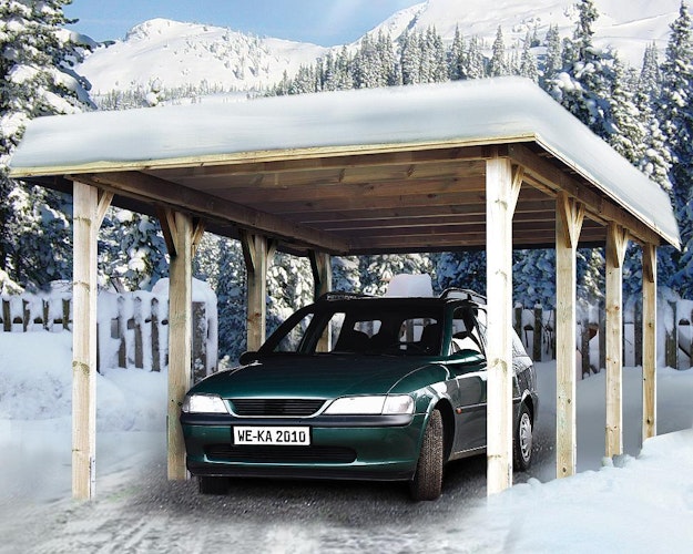 Weka Carport 609 mit Massivholzdach