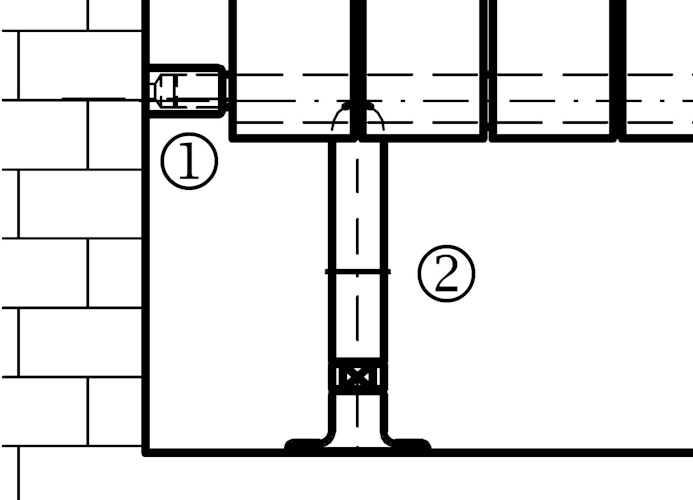 Ximax Raumteiler-Set für Raumheizkörper GAMBA Duplex und P1 Duplex