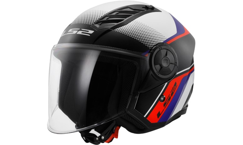 LS2 Jethelm OF616 Airflow II L Weiß / Blau / Rot Rush