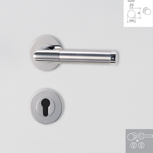 Griffwerk Wechselgarnitur LOREDANA K3-Edelstahl poliert/matt