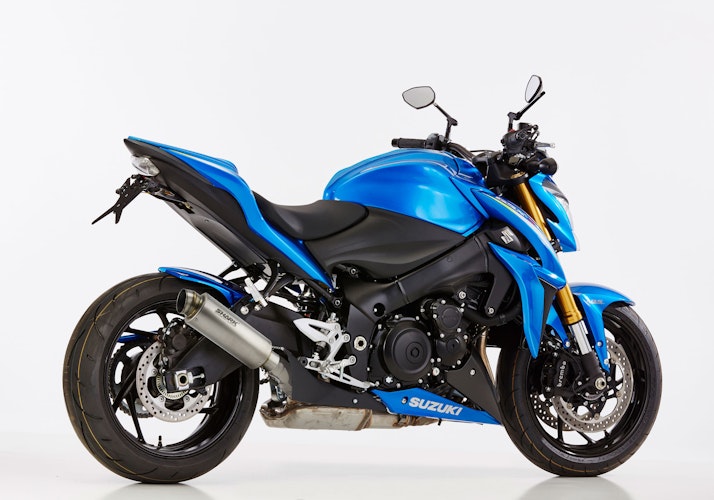 Shark Performance SLIP-ON Titan silber SRC 4 für SUZUKI GSX-S 1000,GSX-S 1000F EURO3 EURO4 