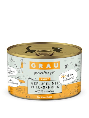 grau Katze 200 Gramm Katzennassfutter